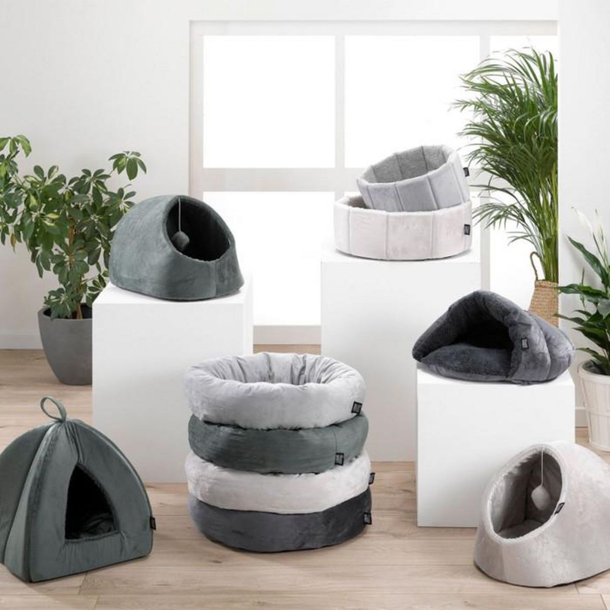 Paris Prix Panier Rond pour Chat  Sweet Cat  48cm Anthracite