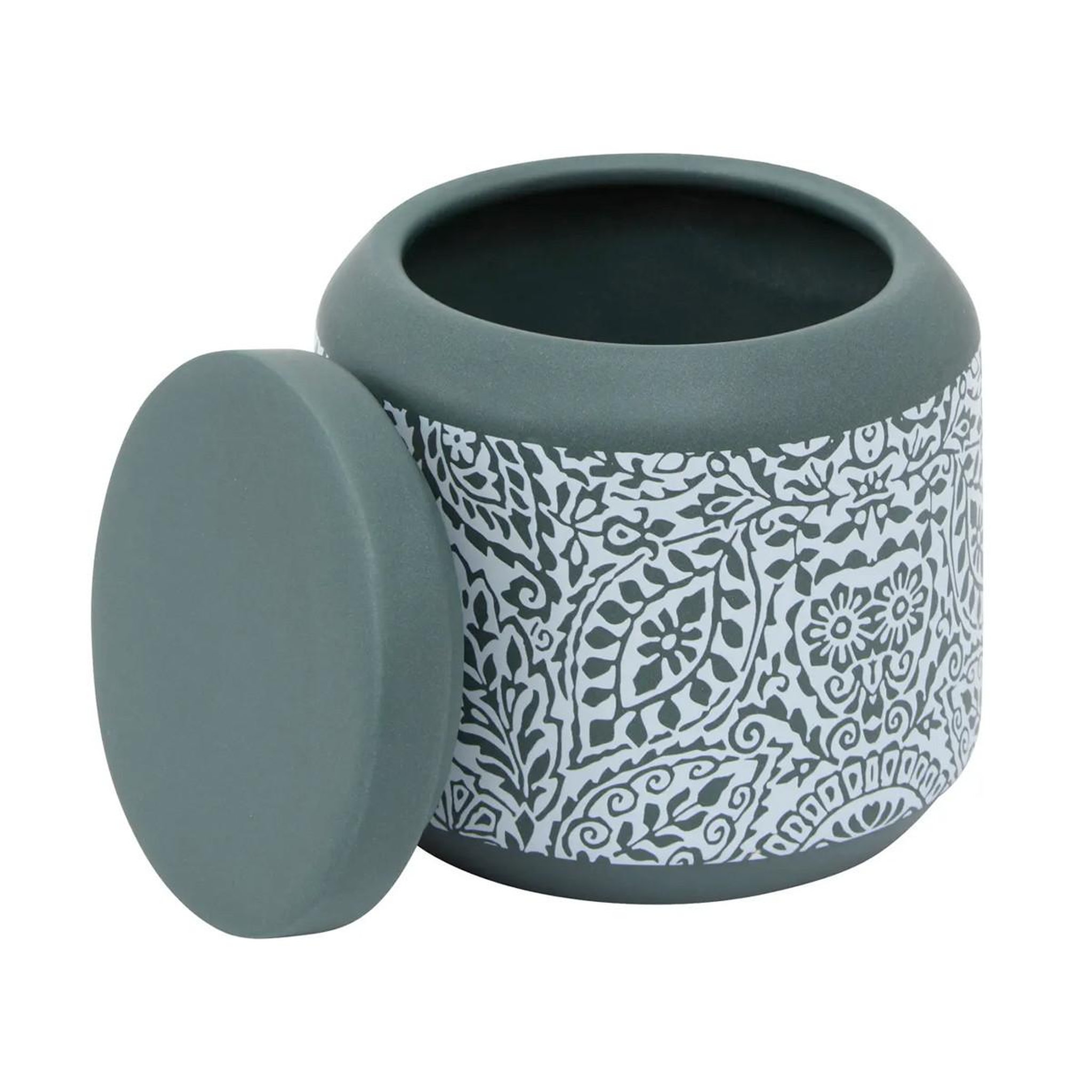 FIVE Pot à coton à motifs  arboria  10cm vert