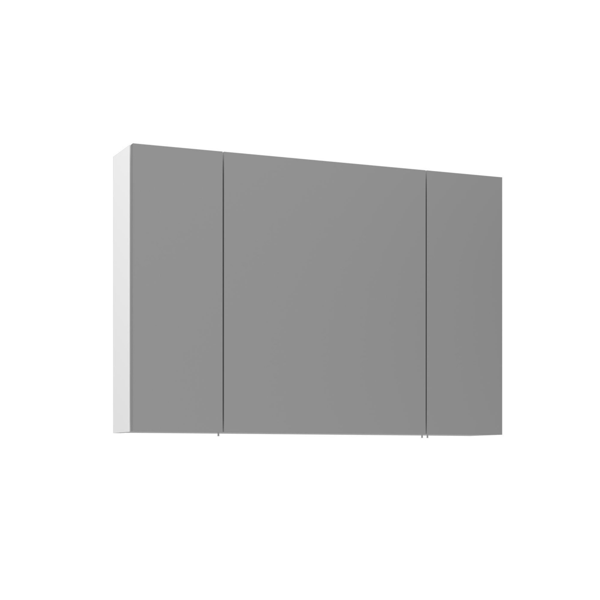 Habitat et Jardin Meuble Salle de Bain avec Miroir  Bari 100  - 97 x 16 x 66 cm - Matte White