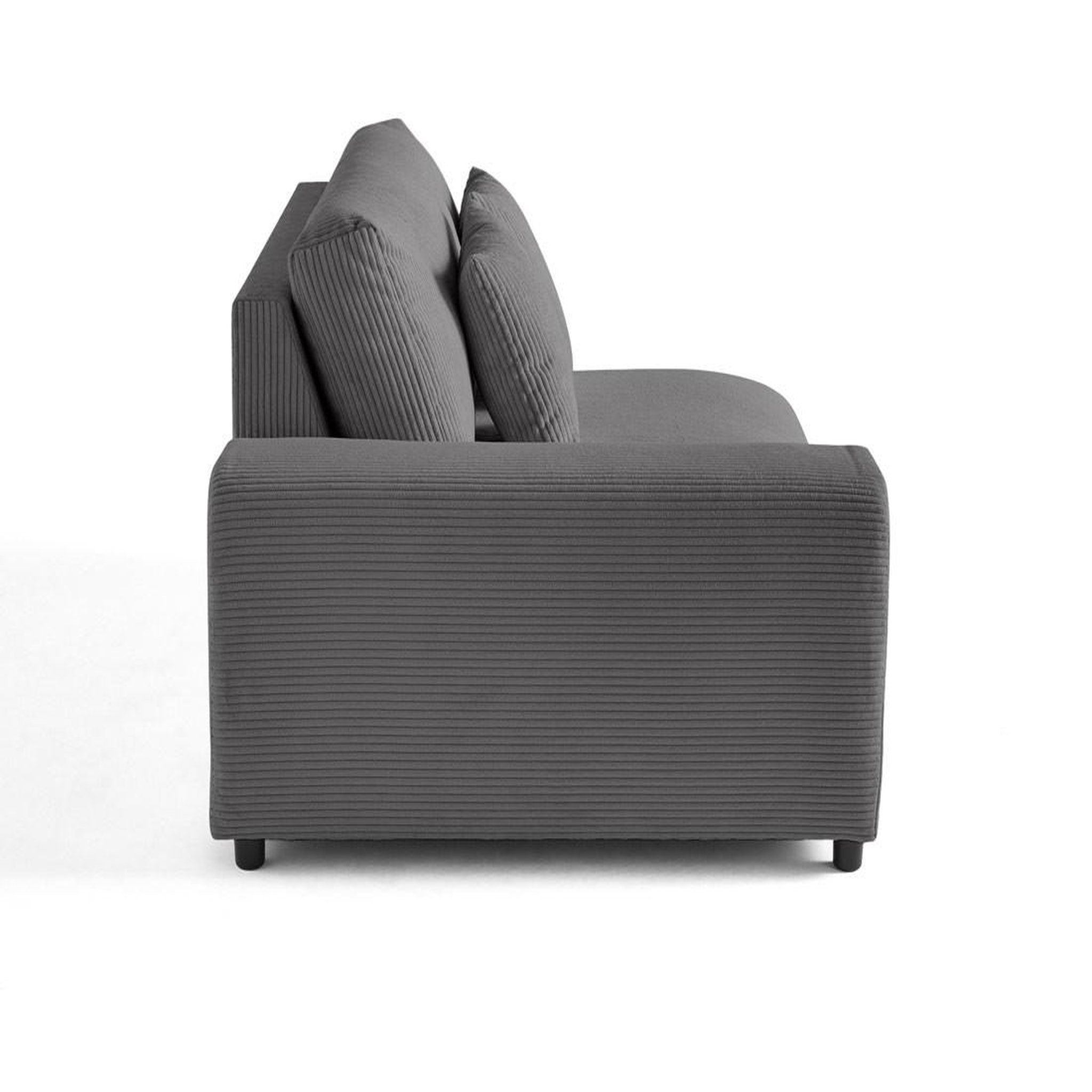 Voir la diapositive 3 : BEST MOBILIER Garance - module d'assise 2 places avec accoudoir gauche - en velours côtelé