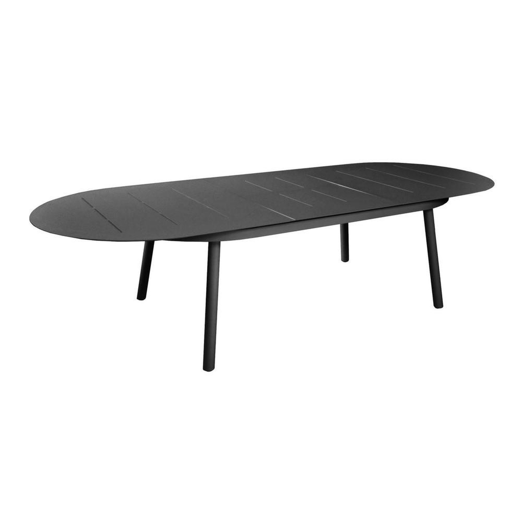 Proloisirs Table de jardin oblongue Dublin 230 / 300 x 120 cm - graphite - Aluminium