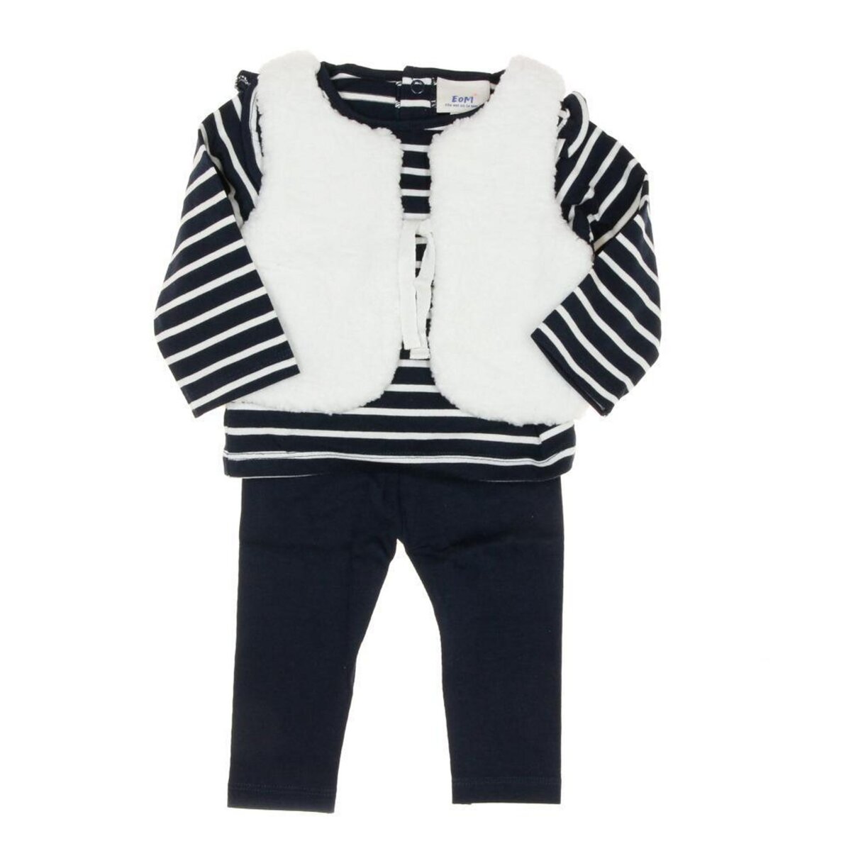 ELLE EST OU LA MER Ensemble /Blanc Bébé Fille EOM Fula