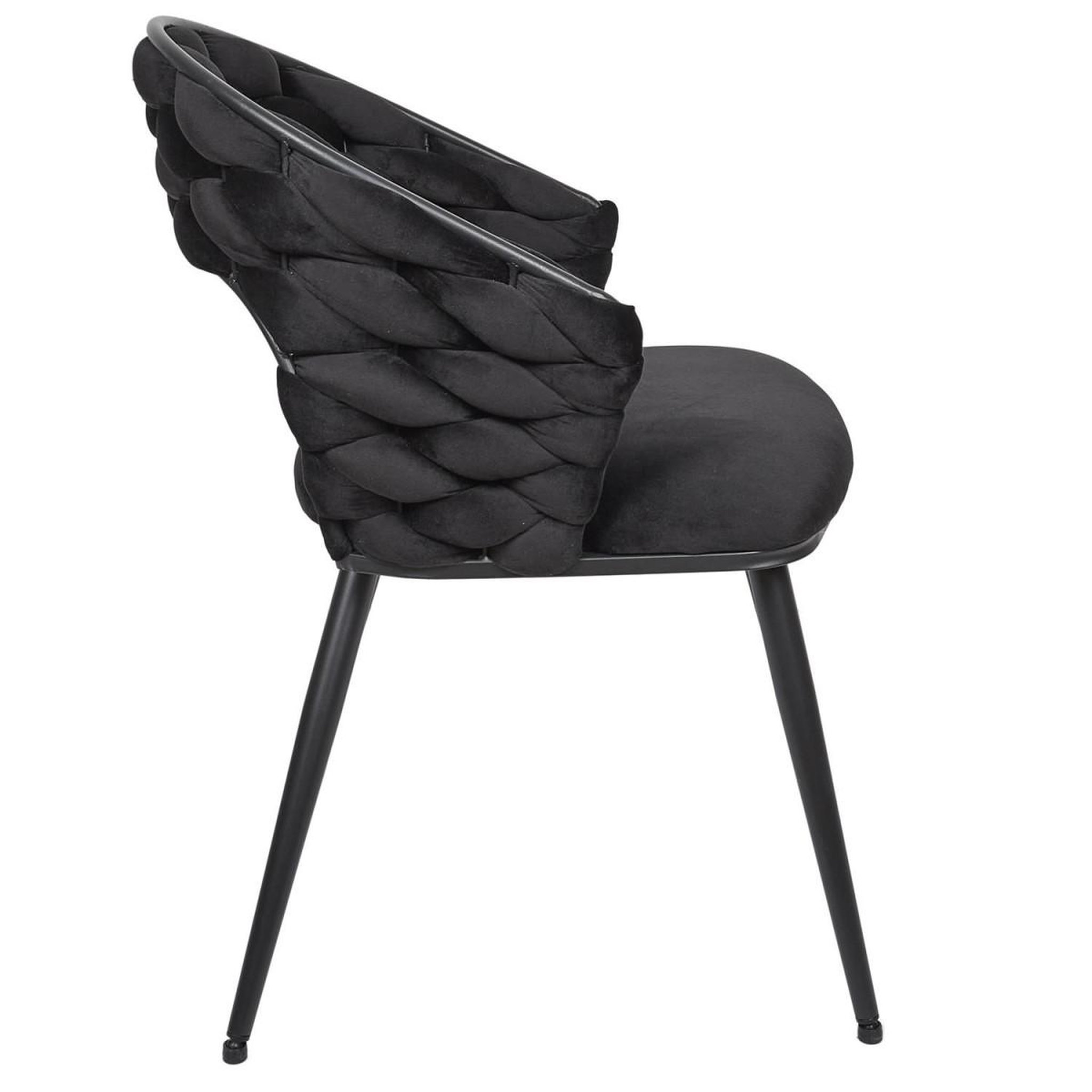Voir la diapositive 4 : The Home Deco Factory Lot de 2 chaises design  salyer  82cm noir