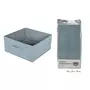 TOILINUX Lot de 6 boites de rangement pliables en tissus avec poignée - 30x30x15cm - Bleu clair Bleu Clair