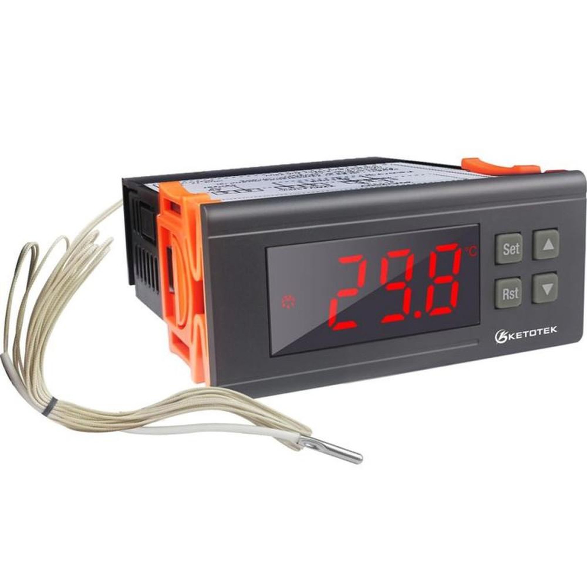 Thermostat régulateur digital avec sonde NTC 30°C à 300°C, affichage LED, précision ±1°C, 220V 30A