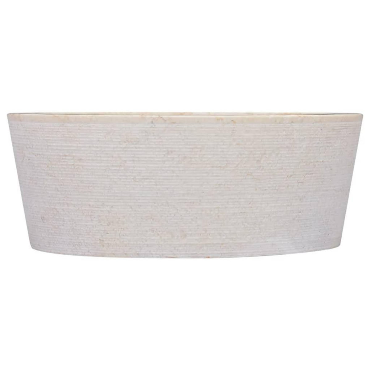 VIDAXL Lavabo Creme Ø40x15 cm Marbre