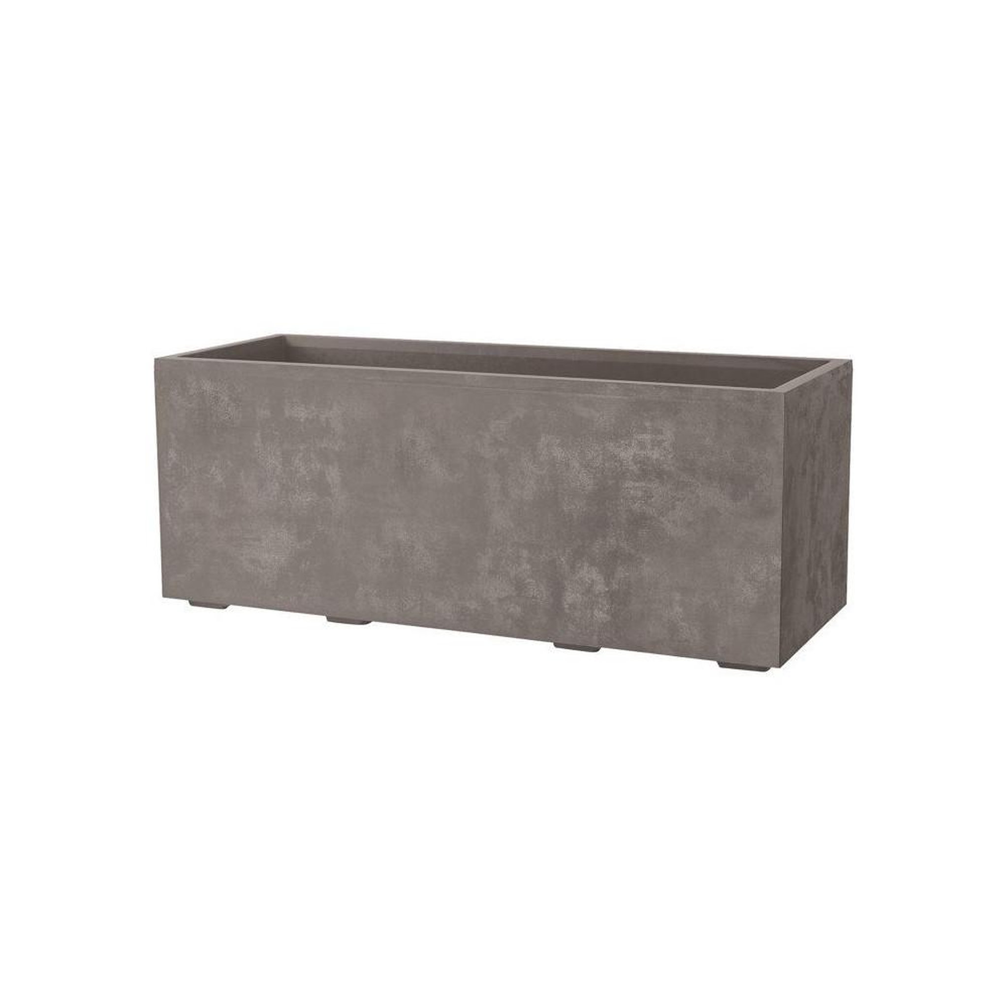DEROMA Deroma millennium jardinière rectangulaire marron 97 l avec réservoir d'eau et roulettes