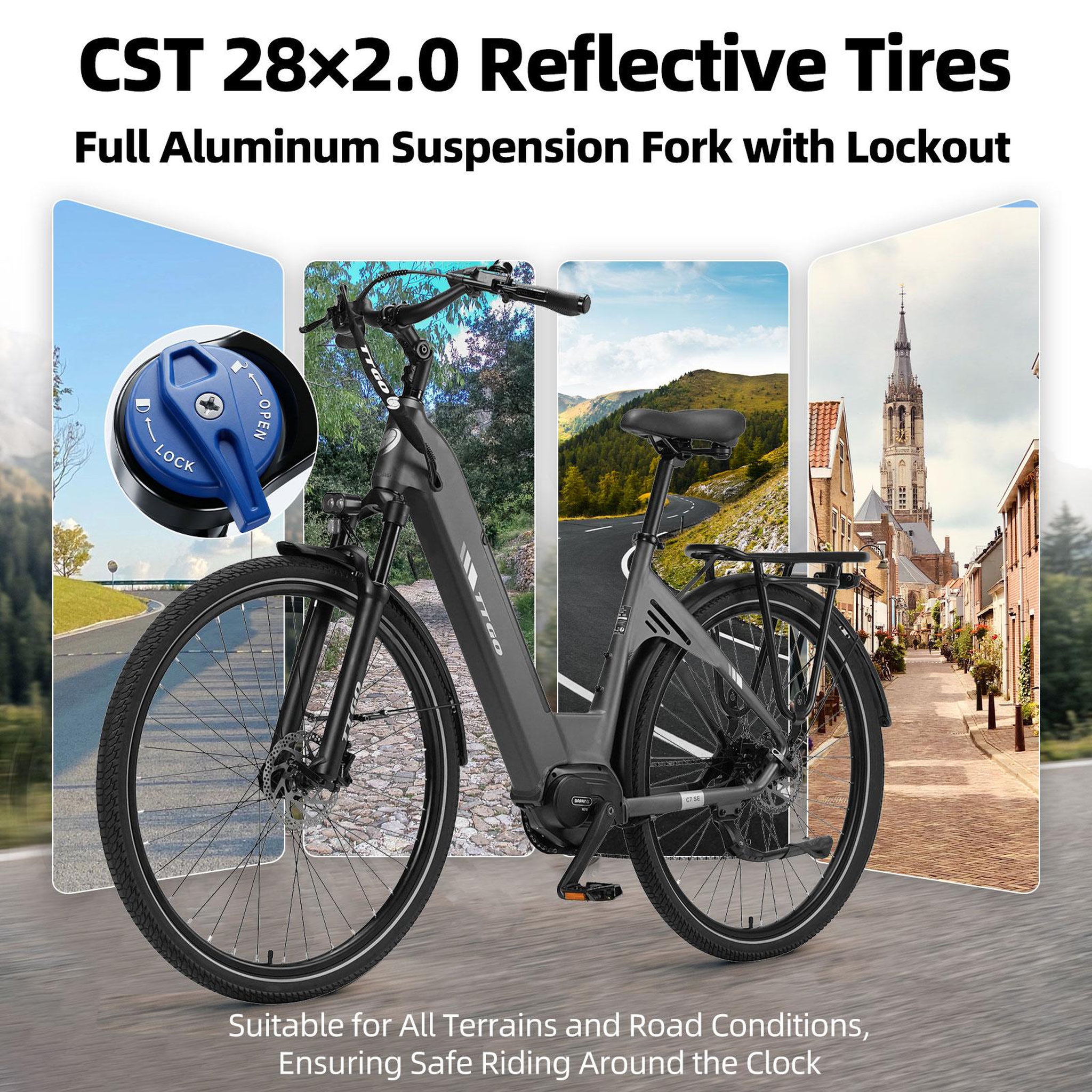 Voir la diapositive 6 : TTGO Vélo électrique TTGO C7 SE 28  à moteur central