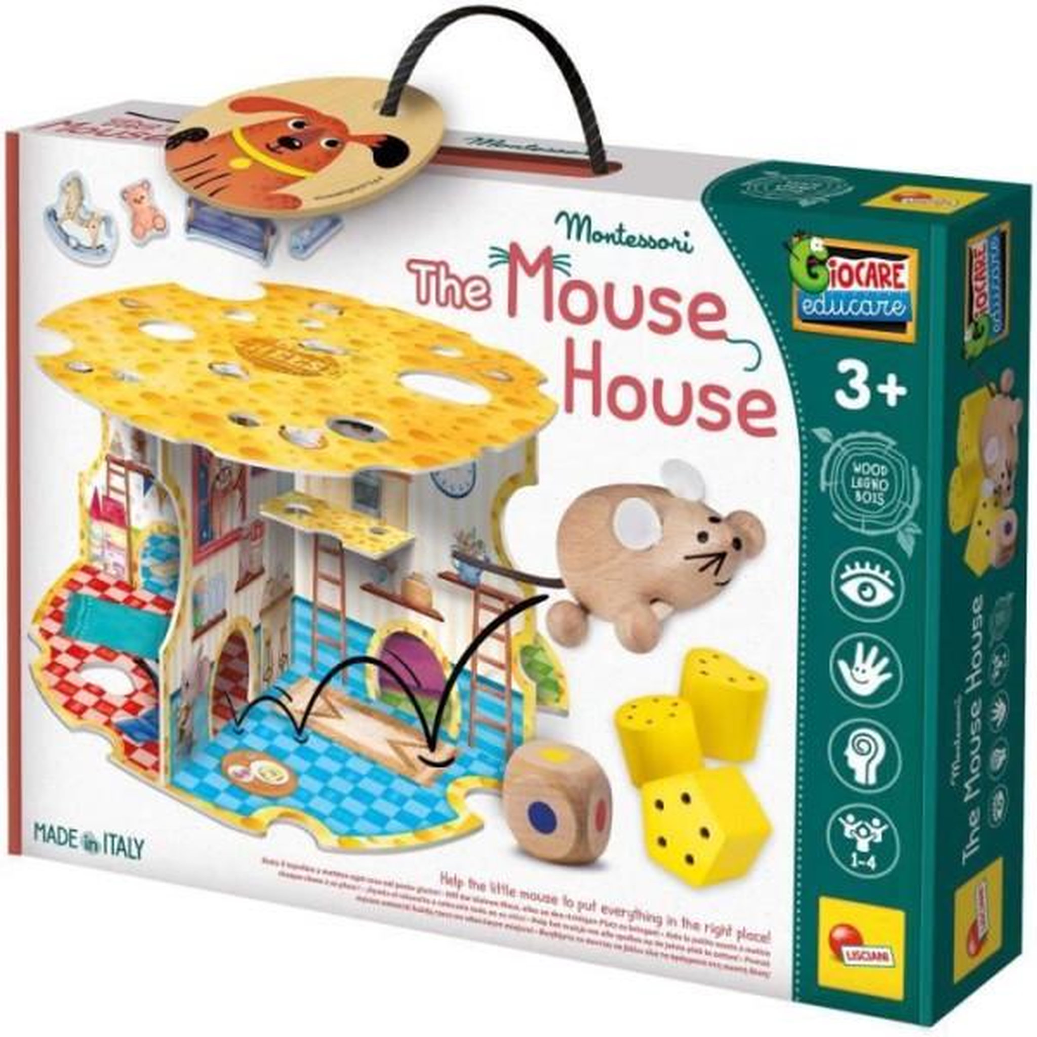 LISCIANI GIOCHI La maison de la souris - Jeu Montessori - MONTESSORI BOIS - Maison de Souris, Jeux d'Associations
