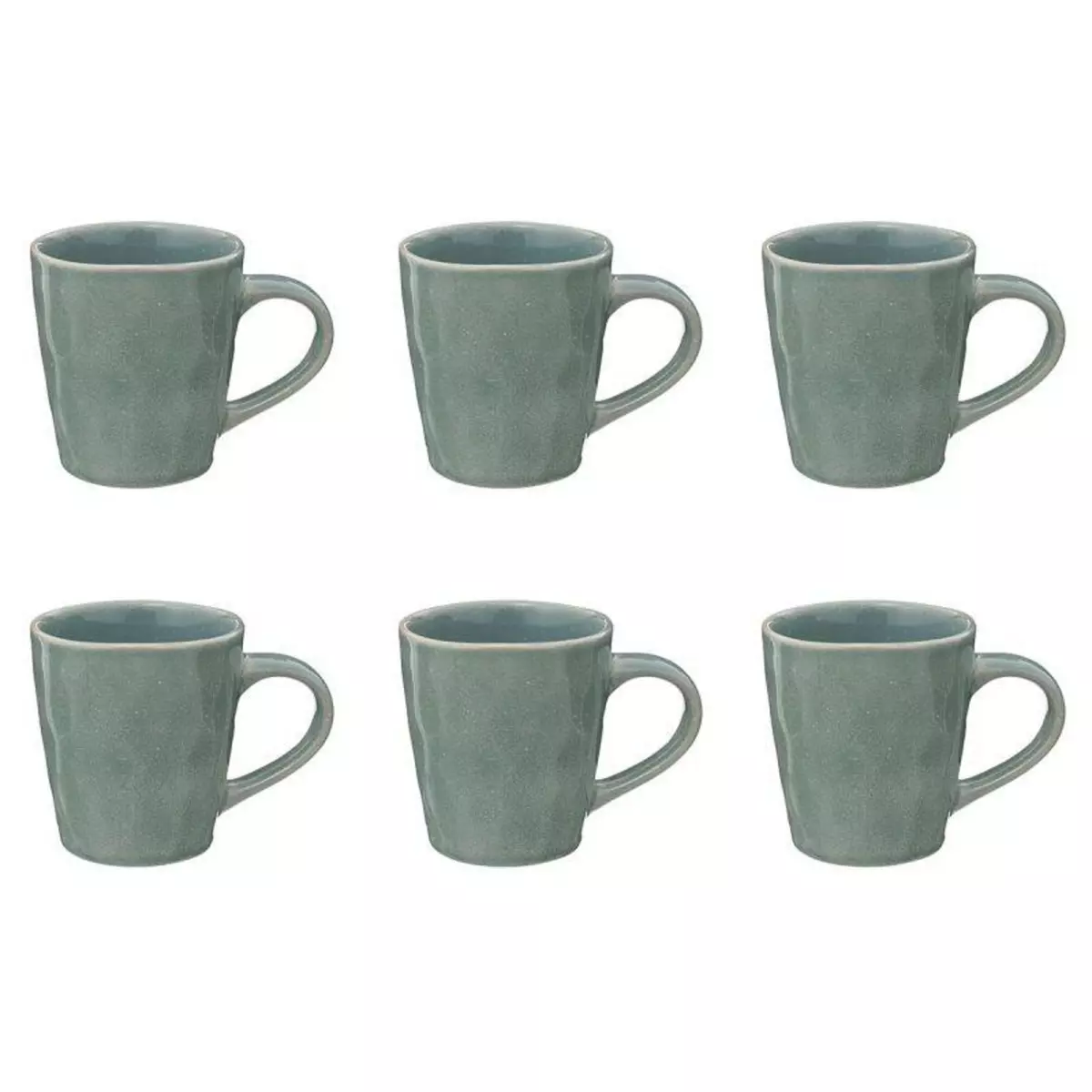  Lot de 6 Mugs Design  Zoé  35cl Vert