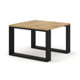 Voir la diapositive 2 : BEST MOBILIER Donnely - lot de 2 tables basses - effet bois et noir - 60 et 38 cm