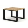 Voir la diapositive 2 : BEST MOBILIER Donnely - lot de 2 tables basses - effet bois et noir - 60 et 38 cm