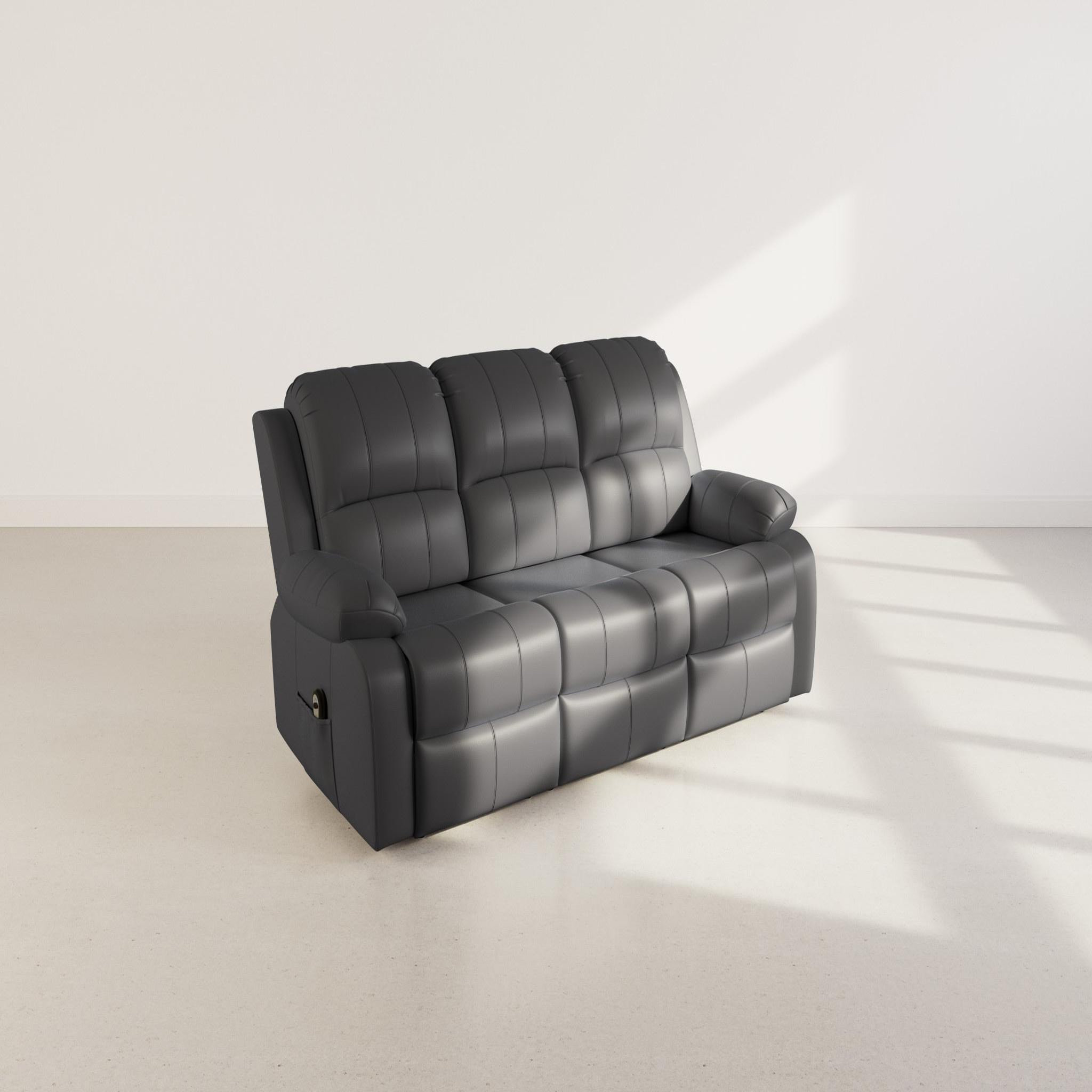Voir la diapositive 5 : BEST MOBILIER Armand - canapé 3 places relax électrique en simili