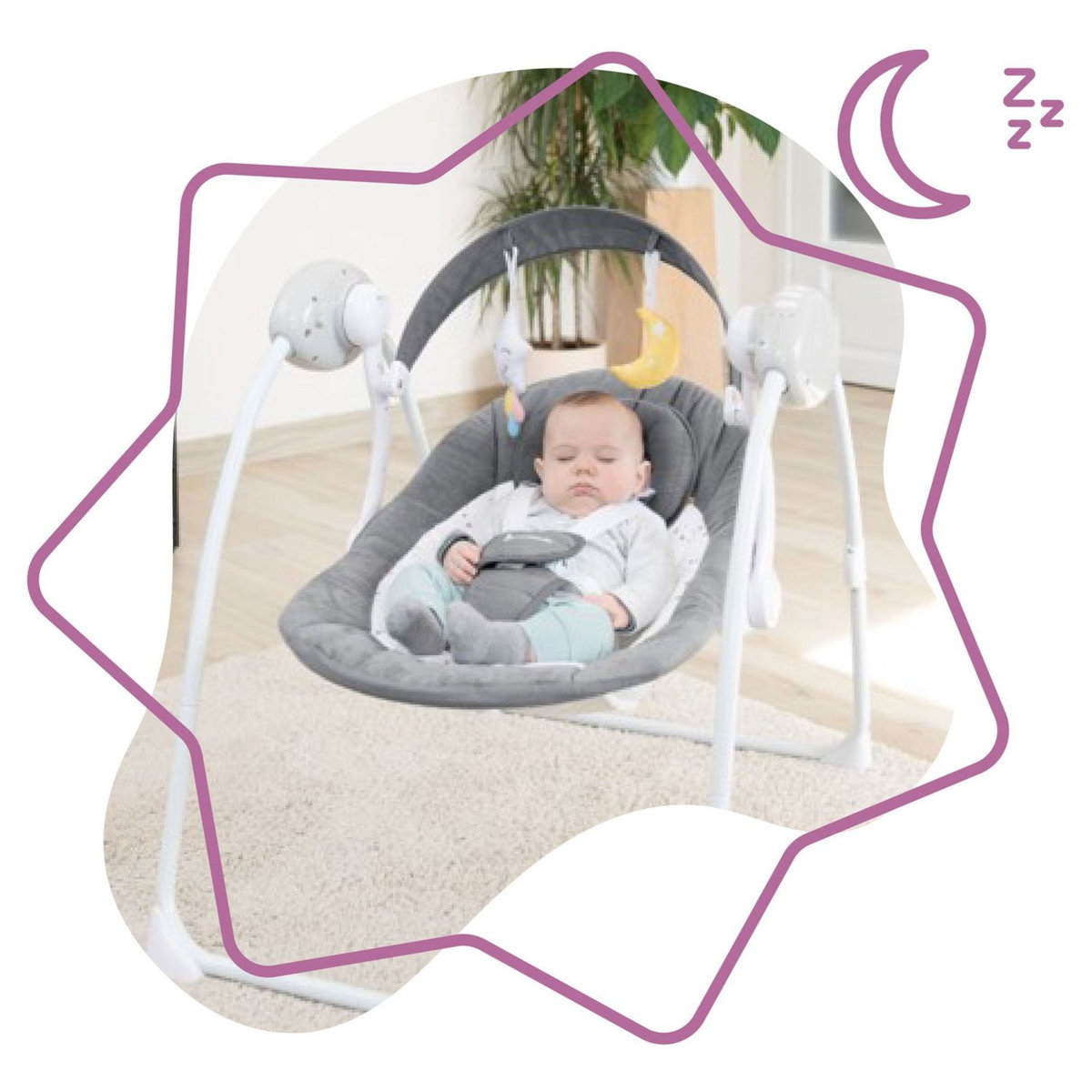 BADABULLE Balancelle confort multifonctions Moonlight 