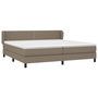 Voir la diapositive 3 : VIDAXL Sommier a lattes de lit avec matelas Taupe 200x200 cm Tissu