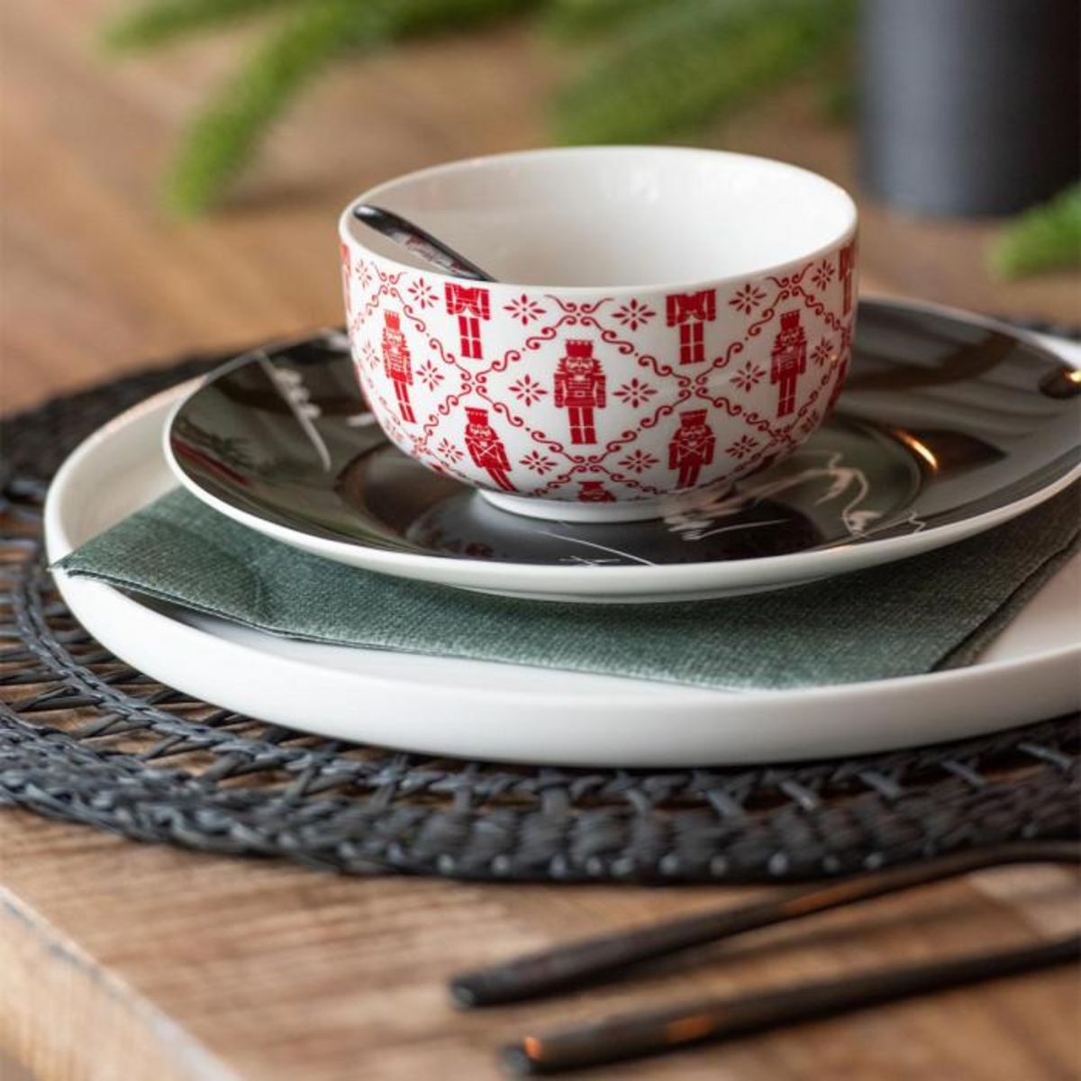 Paris Prix Lot de 4 Assiettes à Dessert  Après-Ski  20cm Blanc