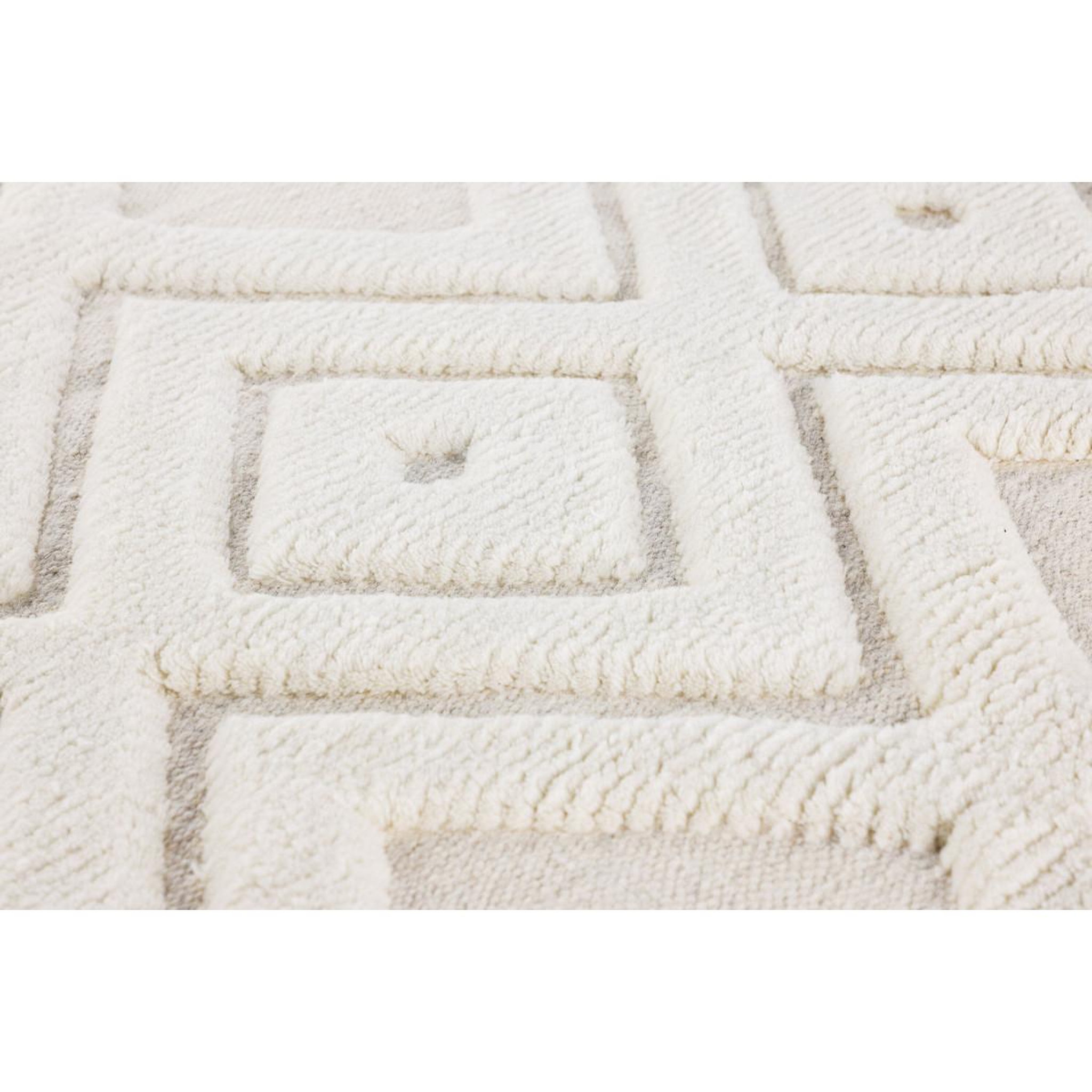 Voir la diapositive 3 : Paris Prix Tapis déco en laine  dahlia  300x400cm blanc