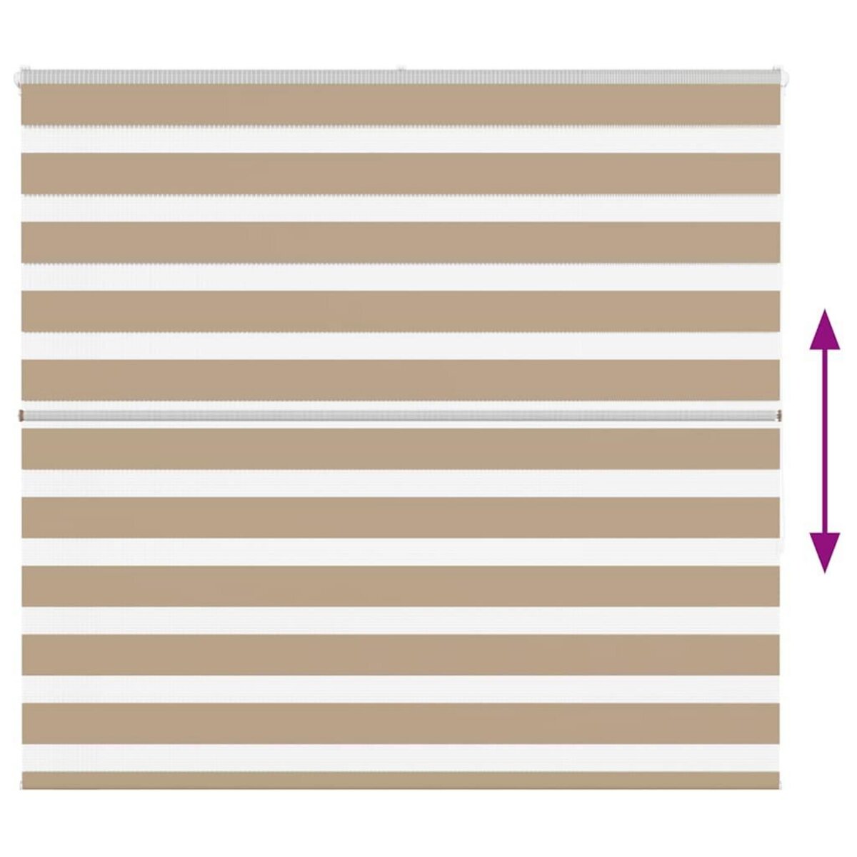 VIDAXL Store zebre marron sable largeur du tissu 150,9 cm polyester