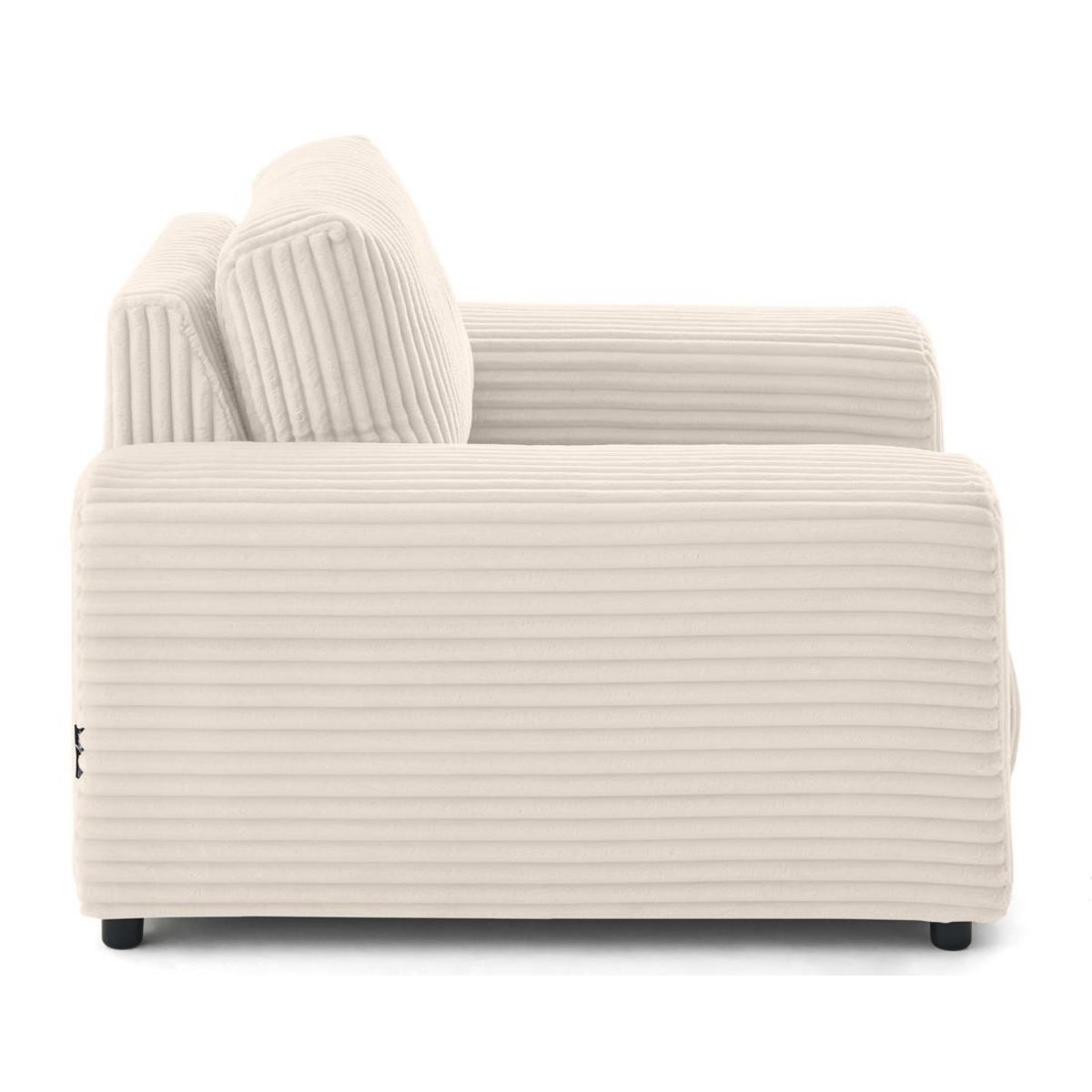 LISA DESIGN Garance - fauteuil en velours côtelé grosses côtes