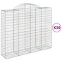 Voir la diapositive 2 : VIDAXL Paniers a gabions arques 30 pcs 200x50x160/180 cm Fer galvanise