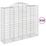 Voir la diapositive 2 : VIDAXL Paniers a gabions arques 30 pcs 200x50x160/180 cm Fer galvanise