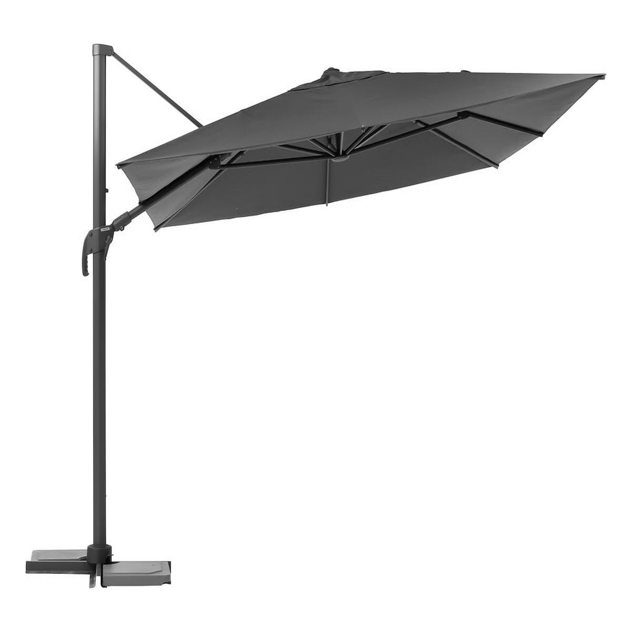 HESPERIDE Parasol déporté rectangulaire Melhia anthracite - 4 x 3 m - Hespéride