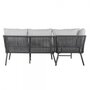 Voir la diapositive 3 : MARKET24 Canapé de jardin DKD Home Decor Noir Métal Aluminium Corde 30 x 40 cm 192 x 163 x 86 cm