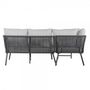 Voir la diapositive 3 : MARKET24 Canapé de jardin DKD Home Decor Noir Métal Aluminium Corde 30 x 40 cm 192 x 163 x 86 cm