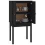 Voir la diapositive 4 : VIDAXL Buffet haut Noir 60x40x120 cm Bois massif de pin