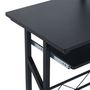 Voir la diapositive 6 : HOMCOM Bureau informatique design en mdf 90 l x 50 i x 95h cm noir