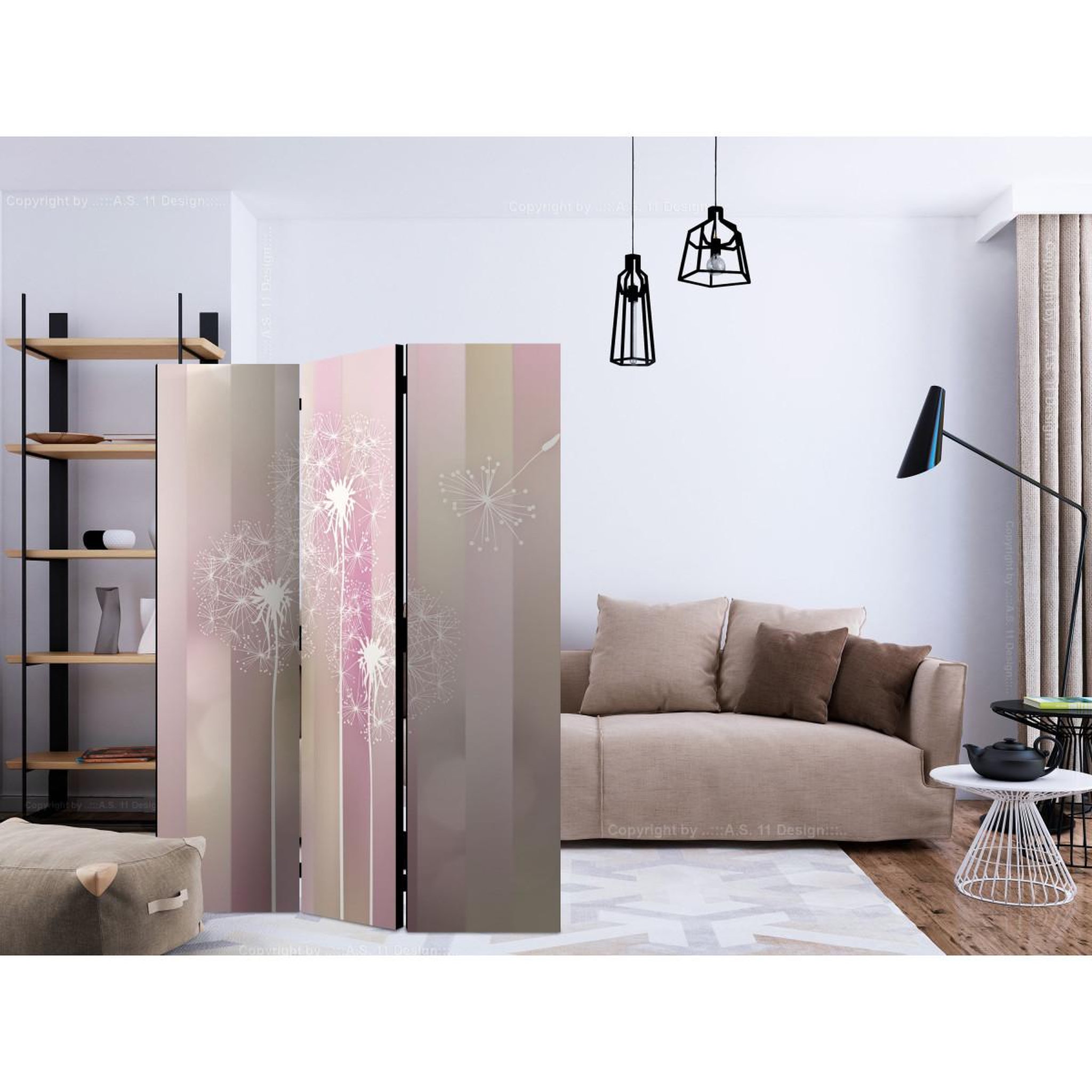 Voir la diapositive 2 : Paris Prix Paravent 3 volets  garden of gentleness  135x172cm