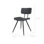 Voir la diapositive 4 : Rendez vous déco Lot de 2 chaises en cuir synthétique gris / noir - Texas