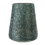 Paris Prix Photophore en Verre  Paillettes  23cm Vert