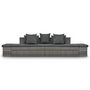 Voir la diapositive 2 : VIDAXL Salon de jardin 4 pcs avec coussins Resine tressee Gris