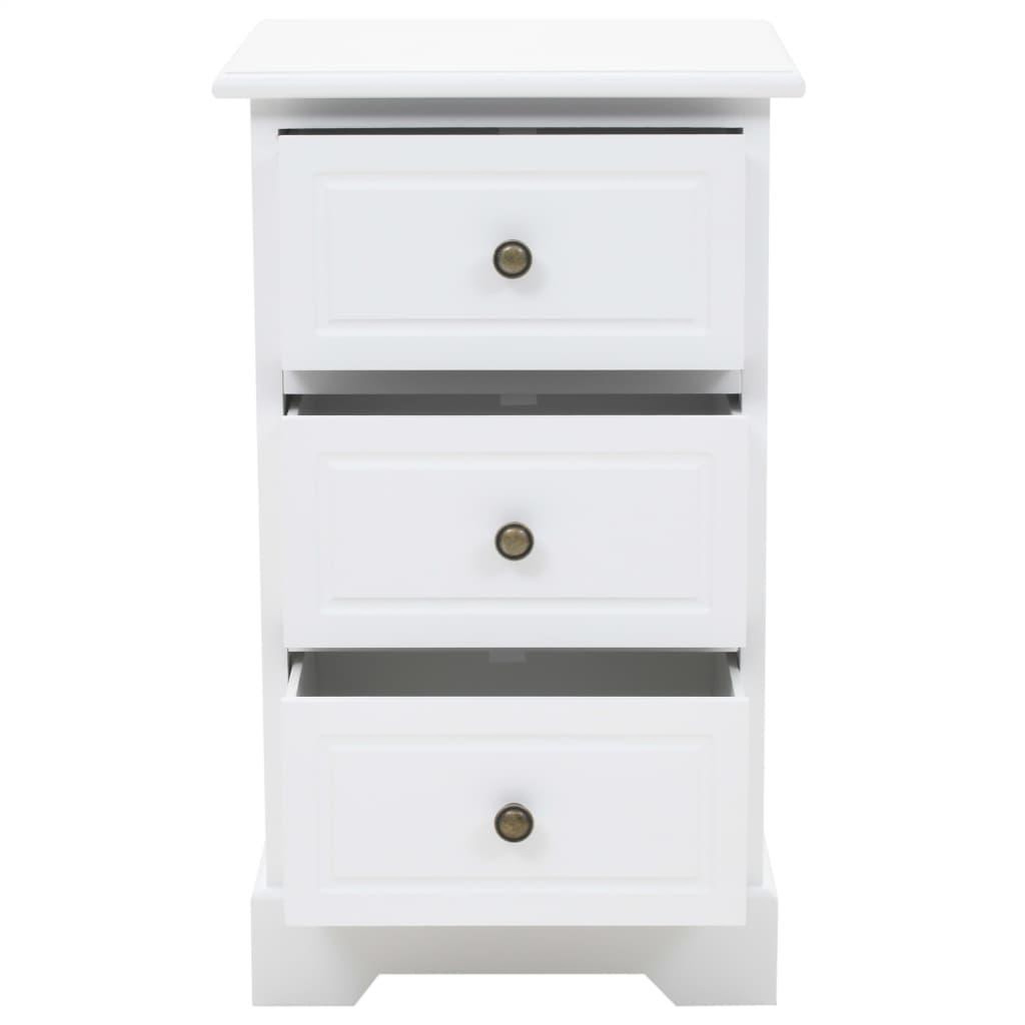 Voir la diapositive 5 : VIDAXL Table de chevet mdf et bois de pin 35x32x59 cm