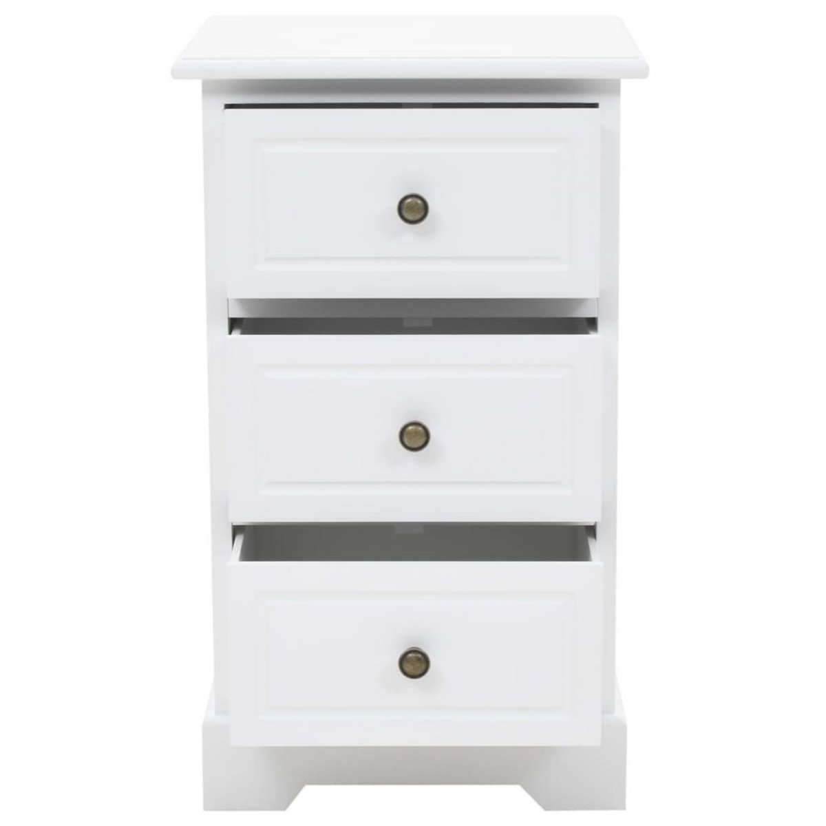 VIDAXL Table de chevet MDF et bois de pin 35x32x59 cm