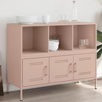 VIDAXL Buffet rose 100,5x39x79 cm acier