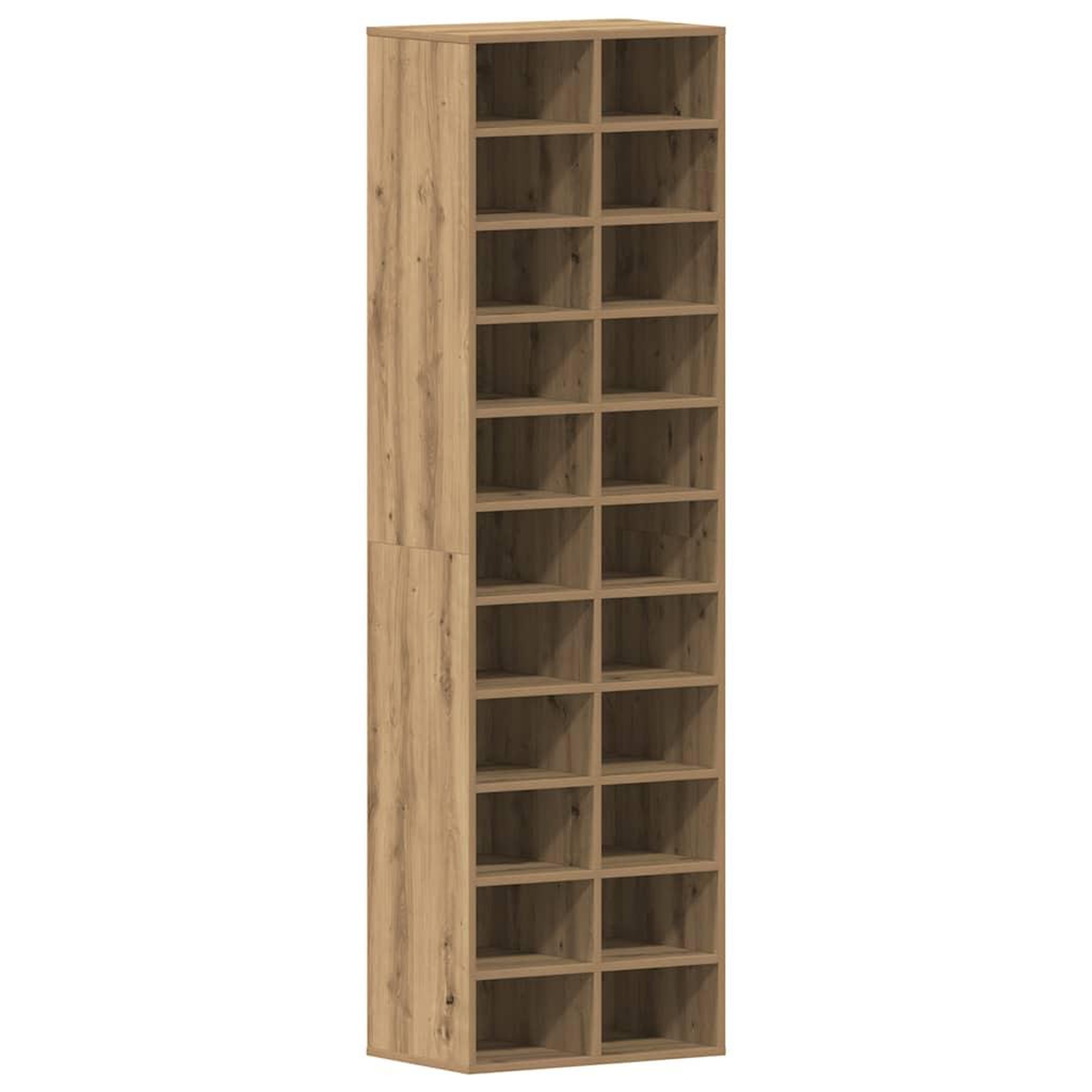 Voir la diapositive 2 : VIDAXL Meuble a chaussures chene artisanal 54x34x183cm bois ingenierie