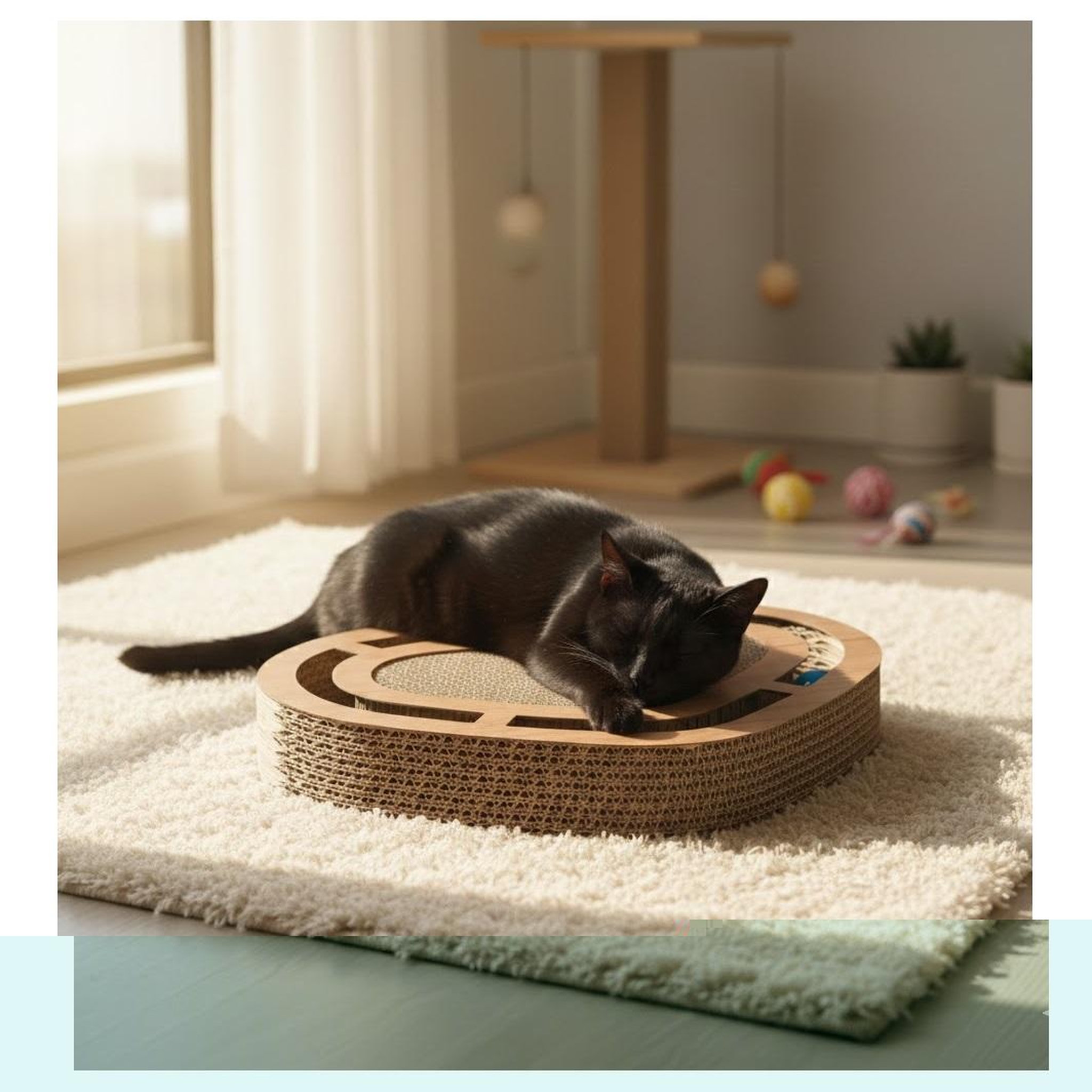 Voir la diapositive 2 : Eden Jouet a griffer pour chat en forme de coeur avec balle sonore