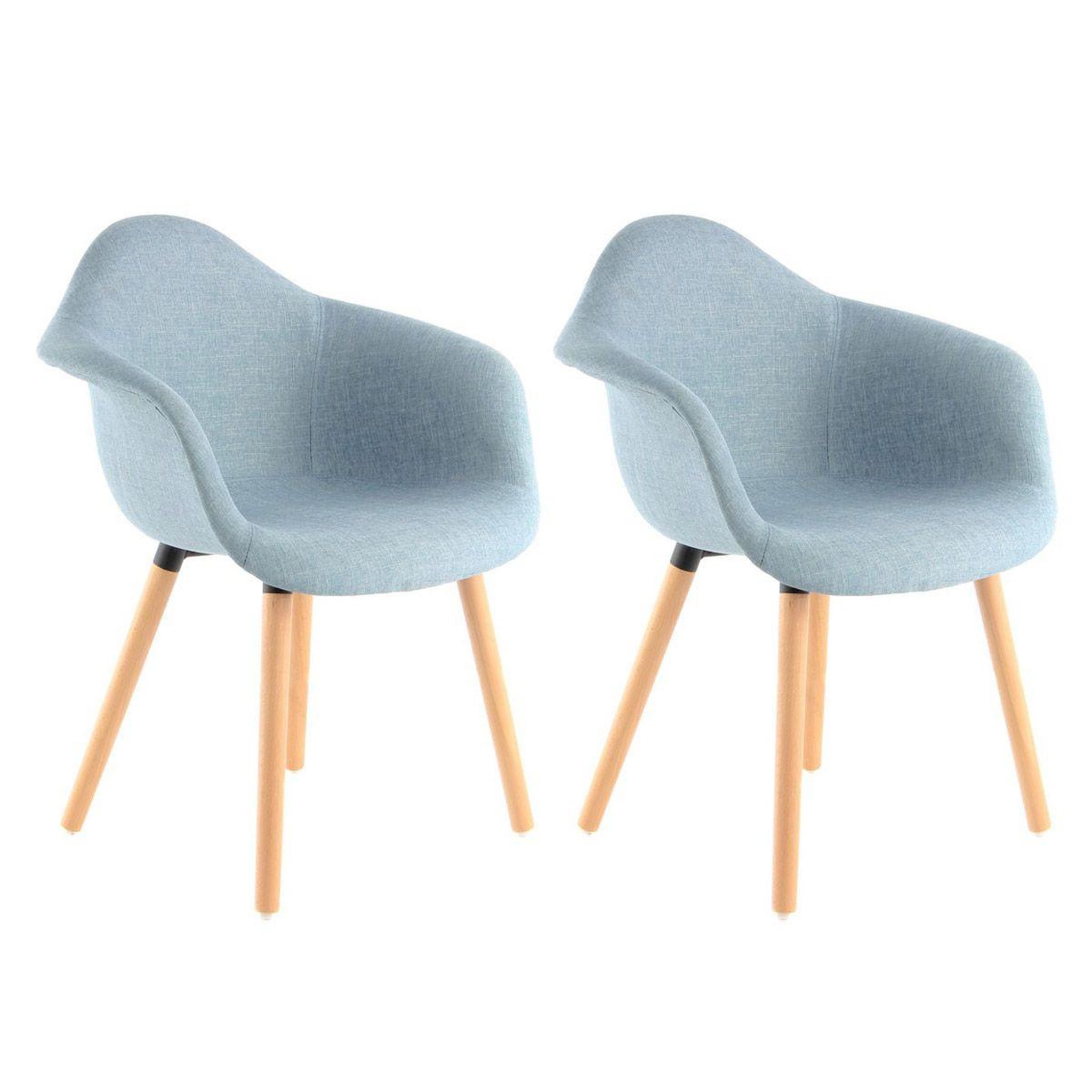 Voir la diapositive 1 : Paris Prix Lot de 2 Chaises Design  Winston  80cm Bleu