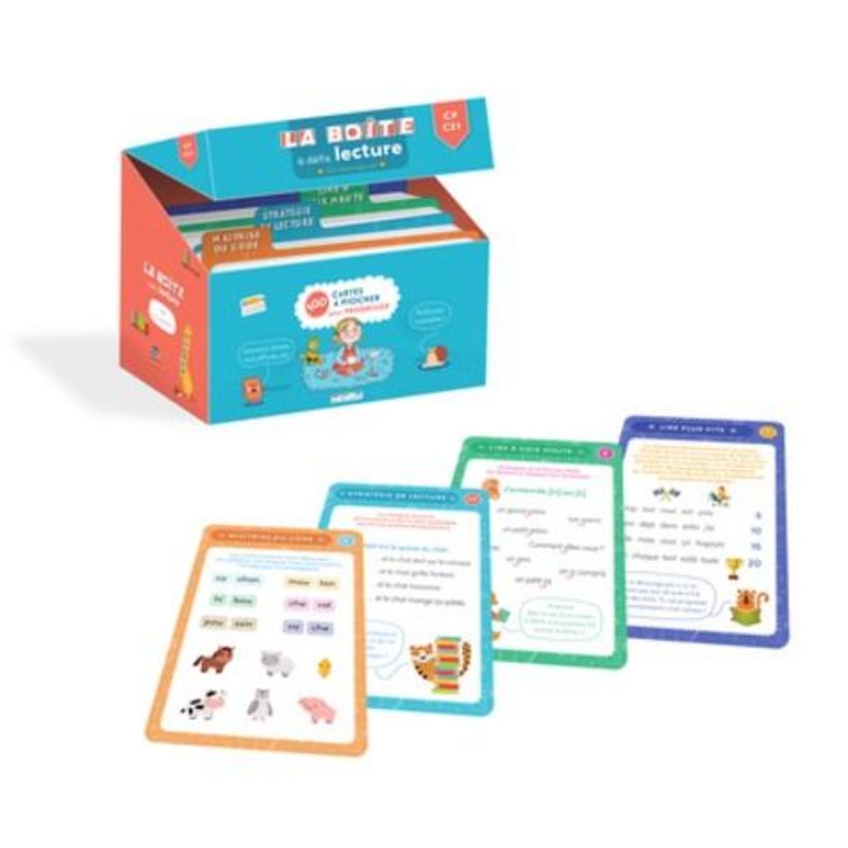LA BOITE A DEFIS LECTURE CP-CE1. 100 CARTES A PIOCHER POUR PROGRESSER, Denoël Camille