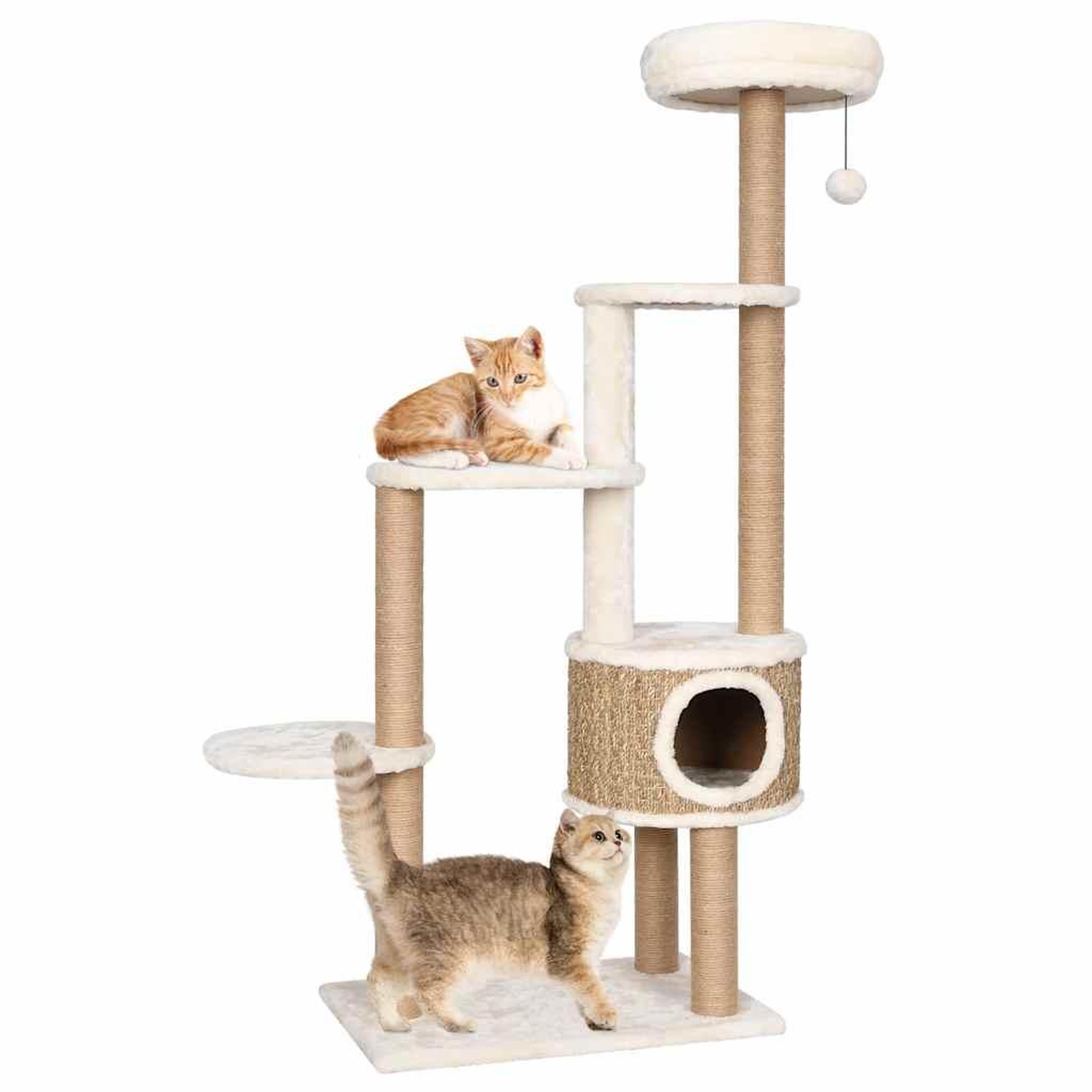 VIDAXL Arbre a chat coussin de luxe et grattoir 148 cm herbiers marins