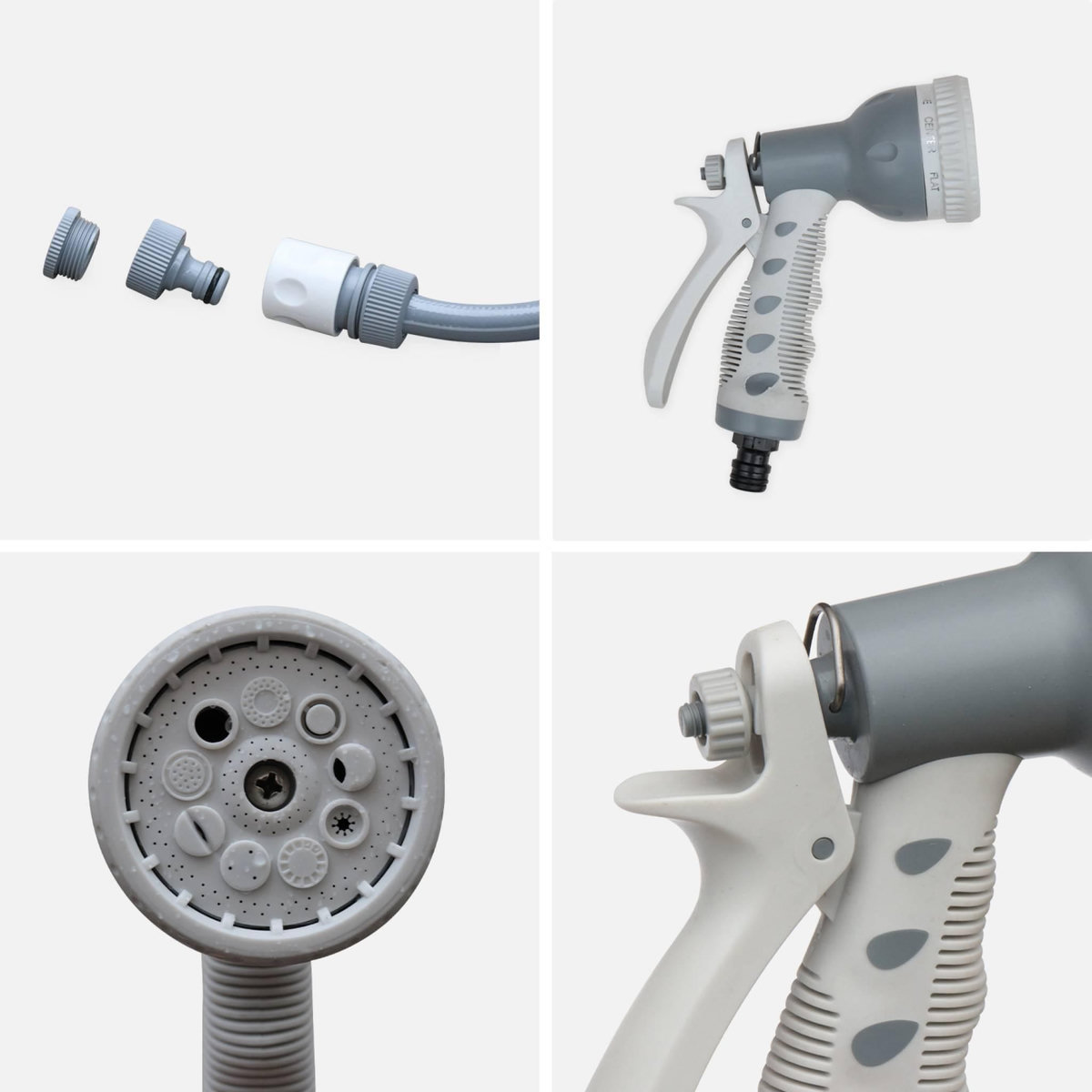 SWEEEK Dévidoir sur roues 30m. enrouleur avec tuyau d'arrosage. raccord et pistolet d'arrosage fournis