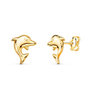 Voir la diapositive 1 : L'ATELIER D'AZUR Boucles d'Oreilles Or 18 Carats 750/000 Jaune - Dauphins