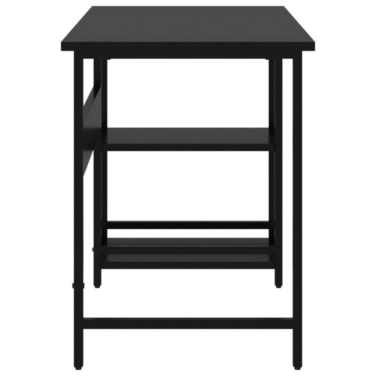 VIDAXL Bureau d'ordinateur Noir 105x55x72 cm MDF et metal