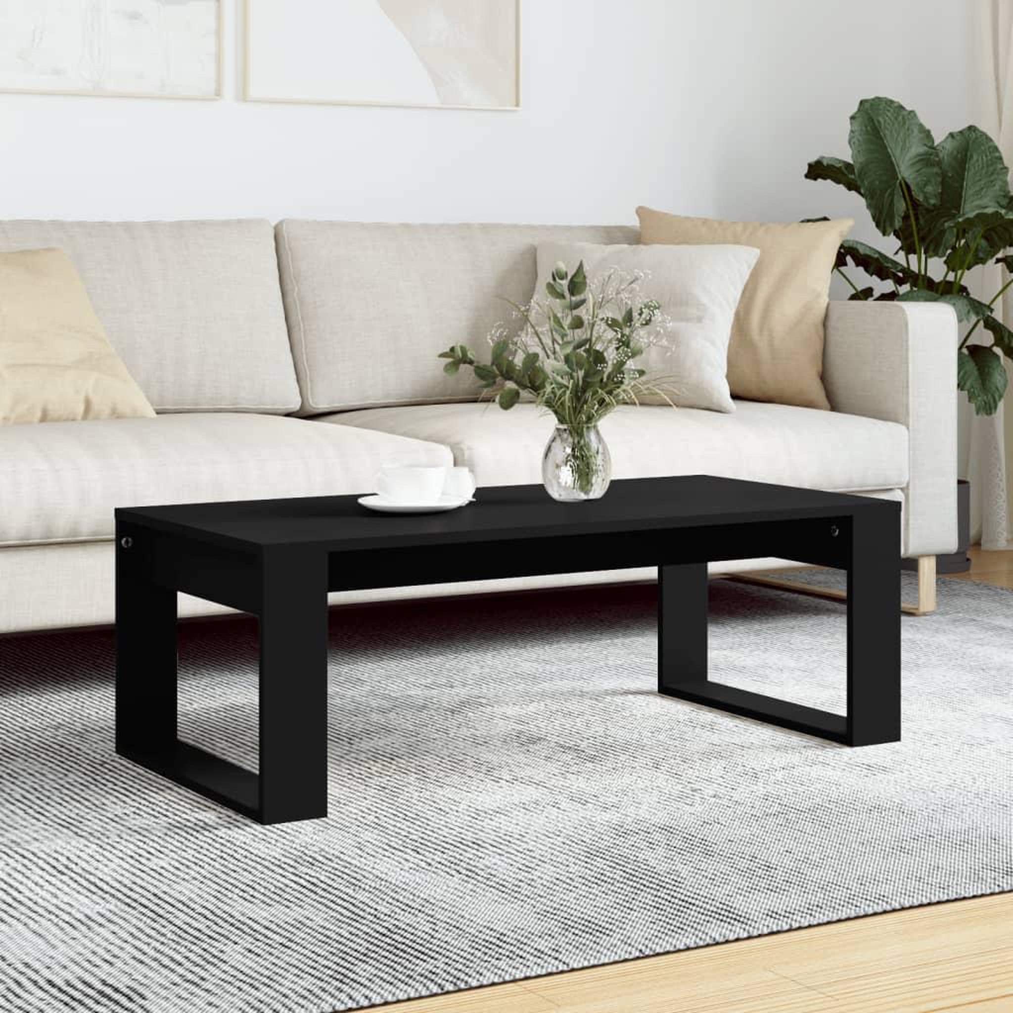 VIDAXL Table basse noir 102x50x35 cm bois d'ingenierie