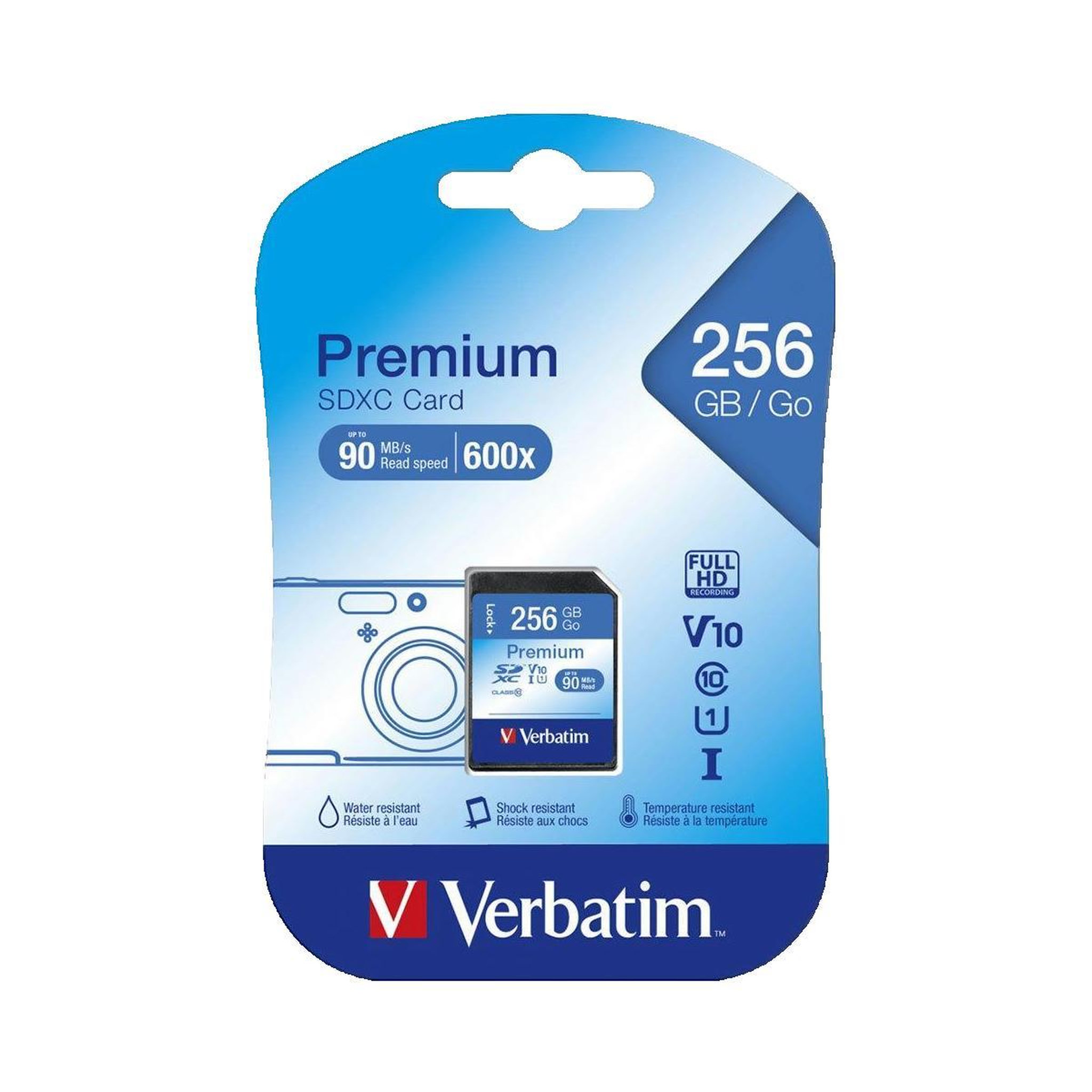 Voir la diapositive 2 : Verbatim Carte Mémoire SDXC Verbatim Premium 256 Go