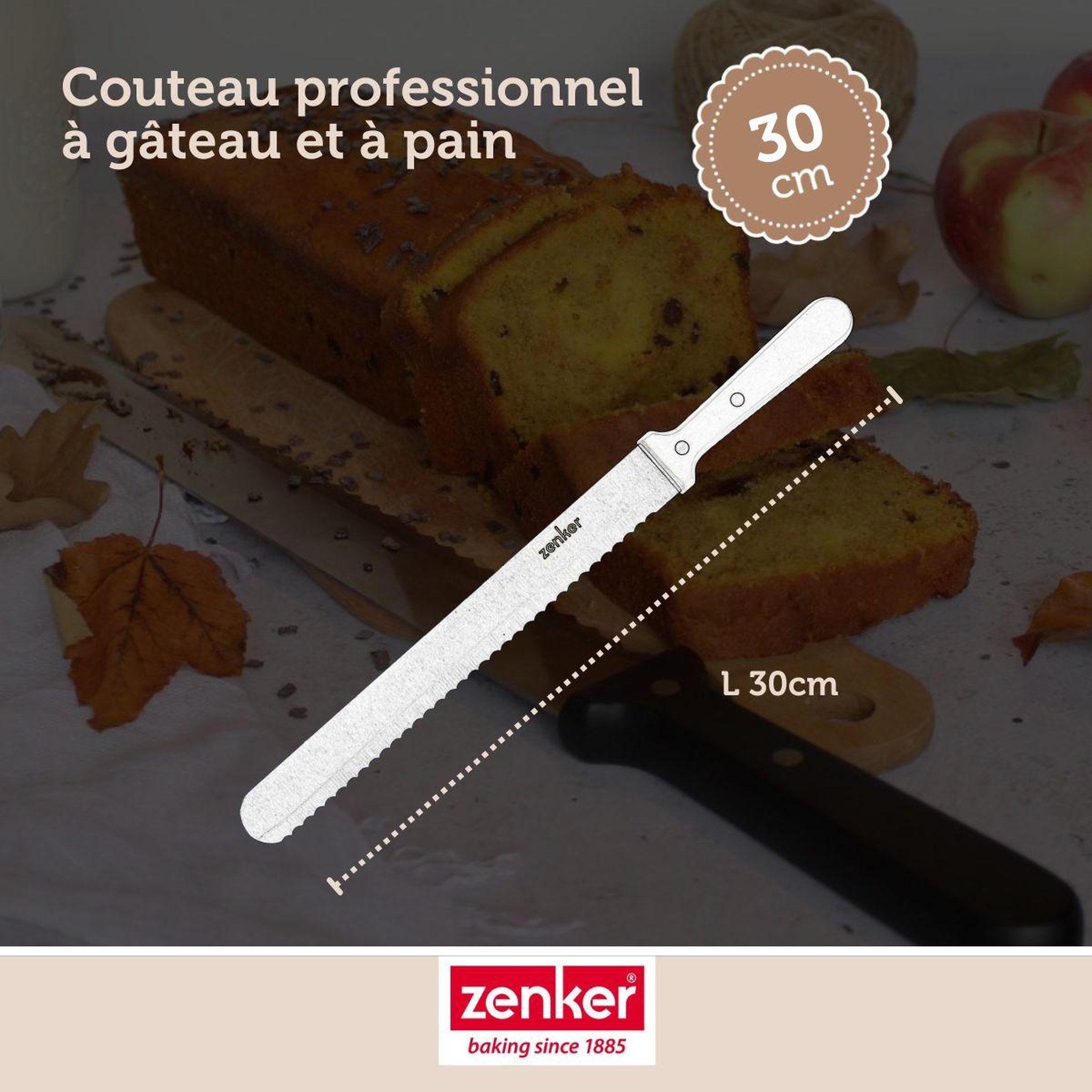 Voir la diapositive 3 : ZENKER Couteau professionnel pour gâteau 30 cm zenker smart pastry