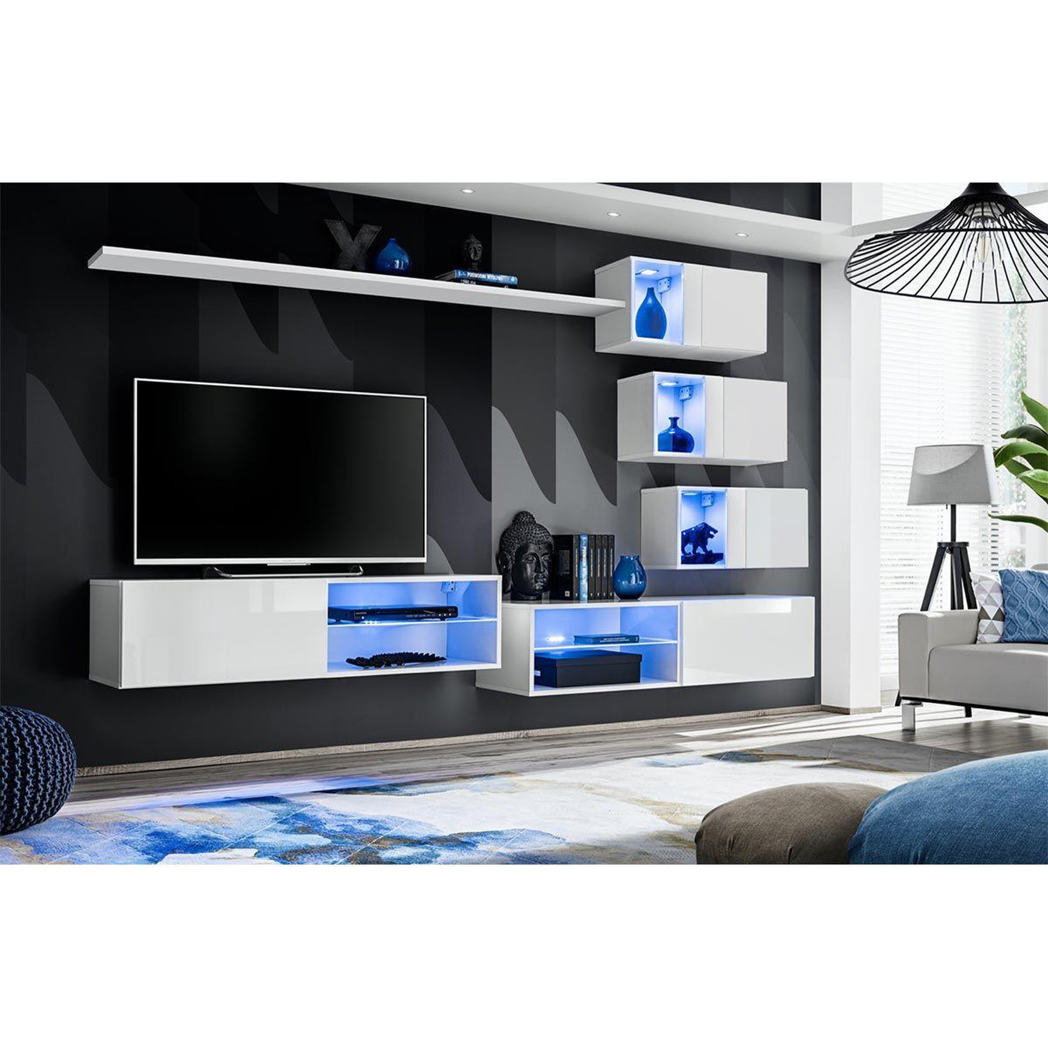 Voir la diapositive 2 : Paris Prix Ensemble meuble tv design  switch xxiv  250cm blanc