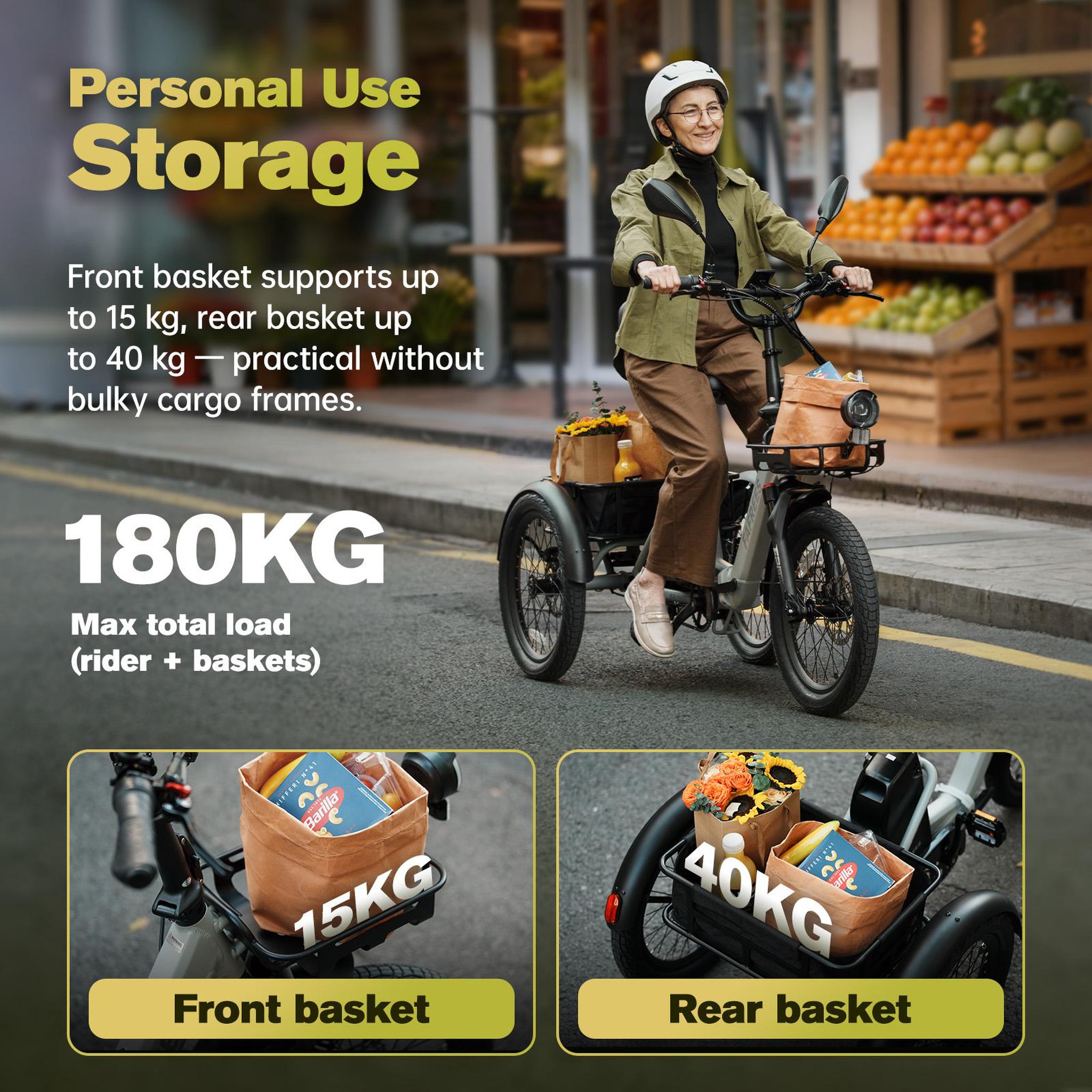 Voir la diapositive 6 : FAFREES Tricycle électrique fafrees f20 mate ii 25 ah